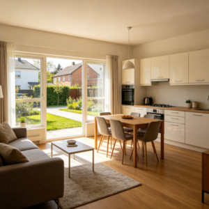 Low-Density 3-Bedroom Apartment in a Quiet Family Home for Rent