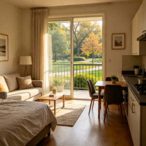 Two-Bedroom Apartment with Balcony Near Park - Bright and Comfortable Living