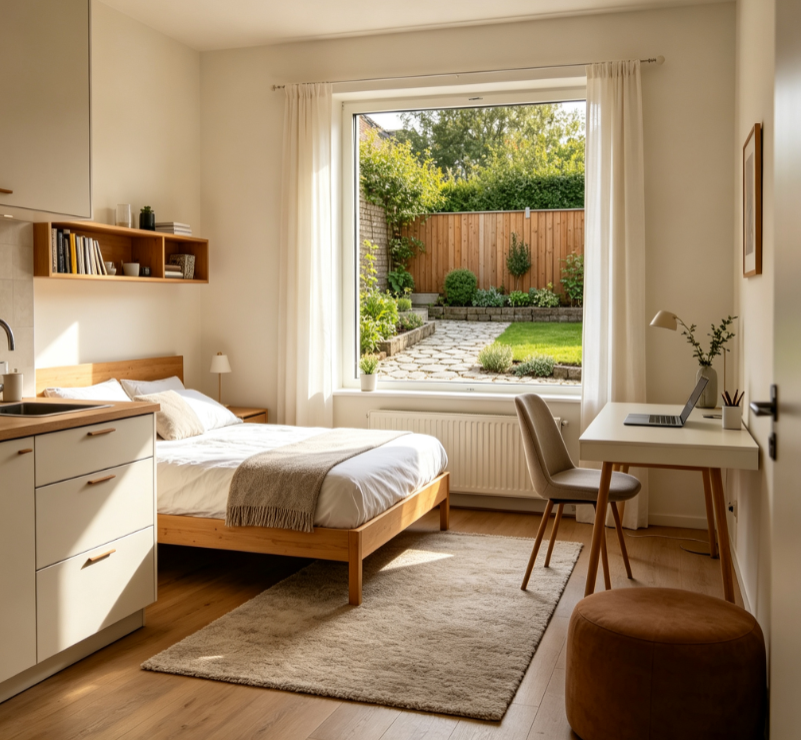 Furnished Studio Apartment in Town Center - Livable Suburban Rental