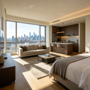 High-Rise 3-Bedroom Apartment with Panoramic City View for Rent