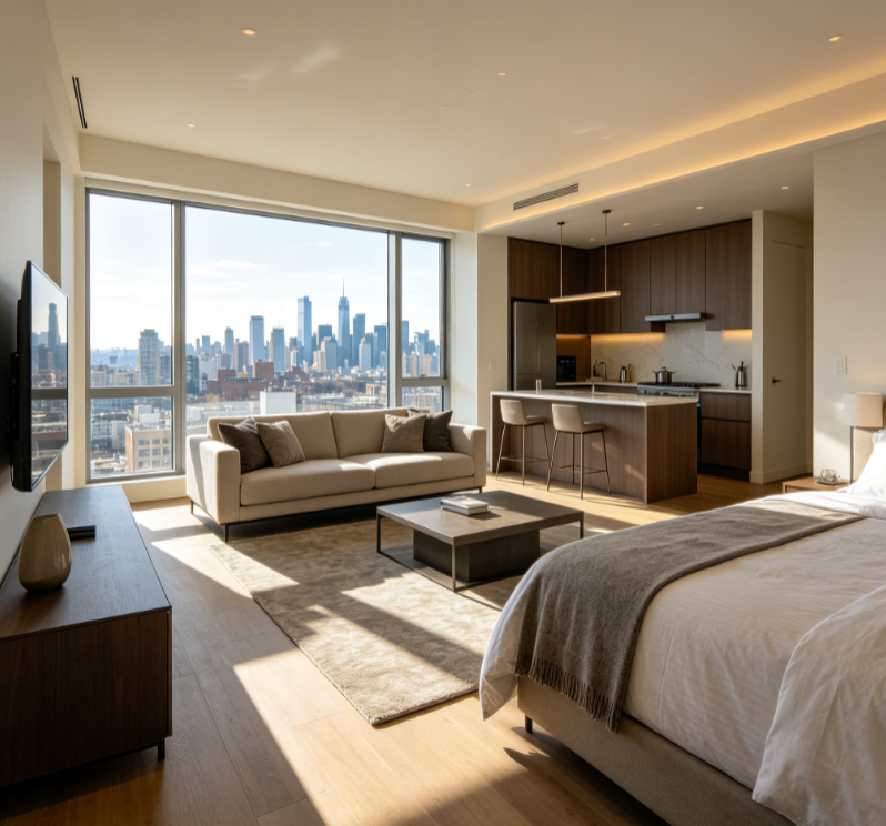 High-Rise 3-Bedroom Apartment with Panoramic City View for Rent