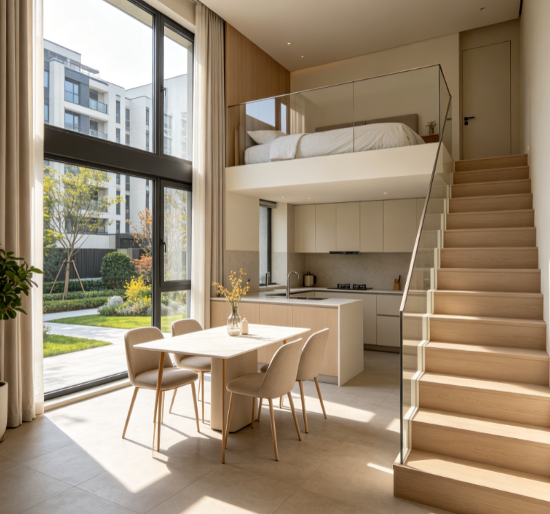 Newly Built Two-Bedroom Duplex Apartment - Creative Two-Story Residence for Rent