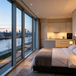 Riverside One-Bedroom Apartment - Premium View Long-Term Rental